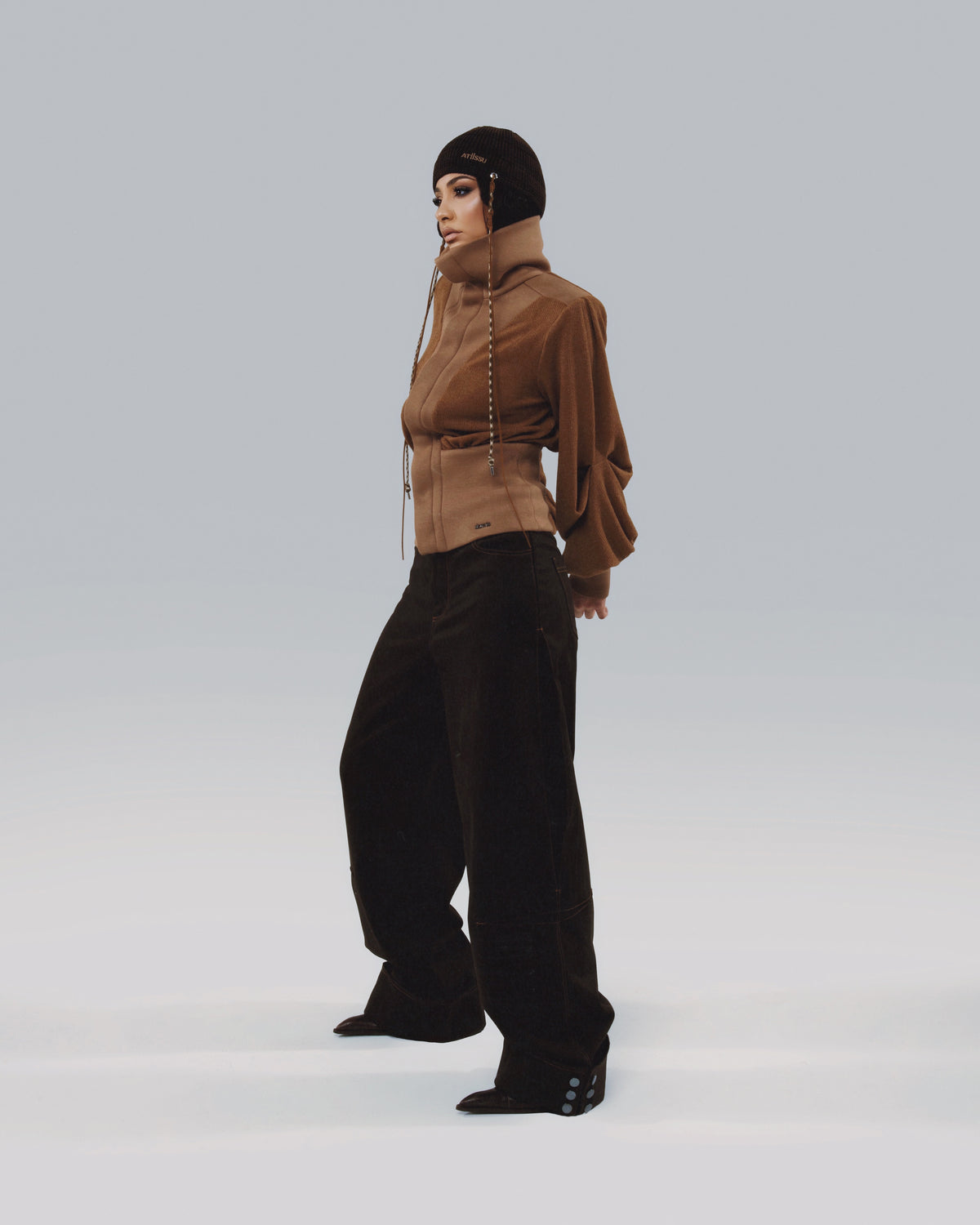 STRUCTURED KNIT TOBACCO