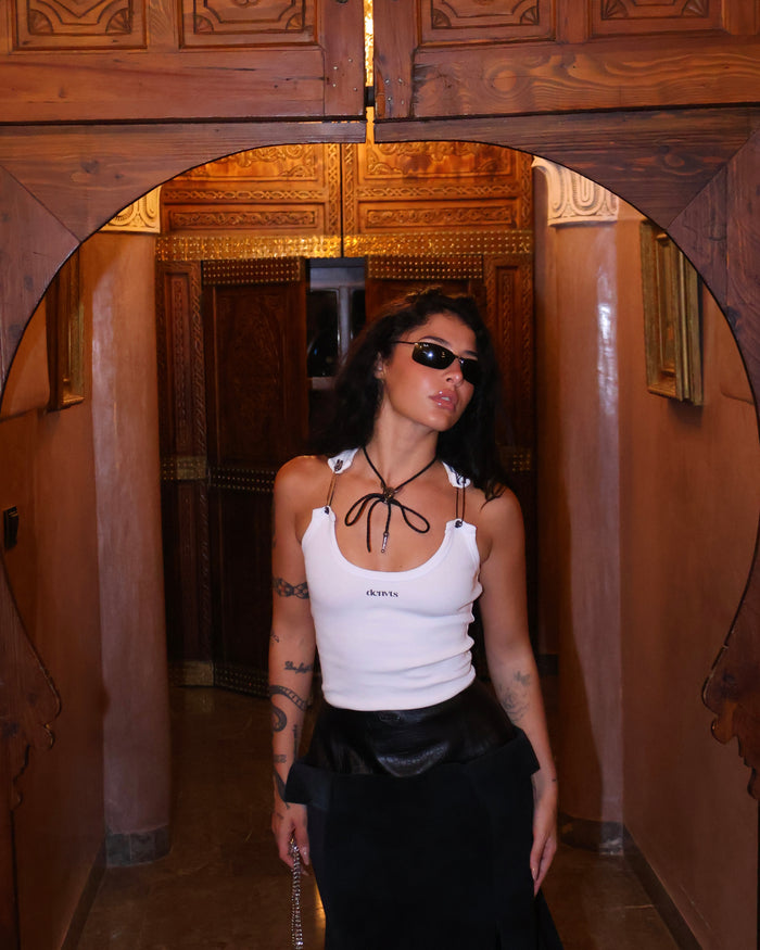 PIERCED TANK - WHITE