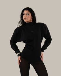 ZIPBACK BODY - MICRO JUMPSUIT BLACK