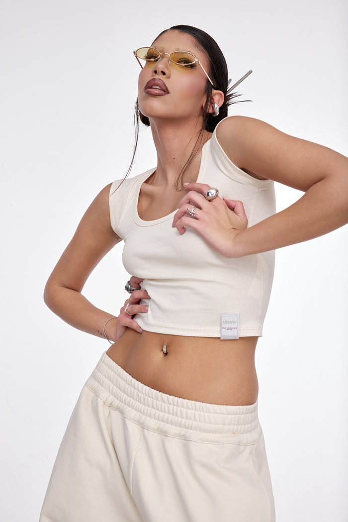 SCULPT-CROP TEE BURRO