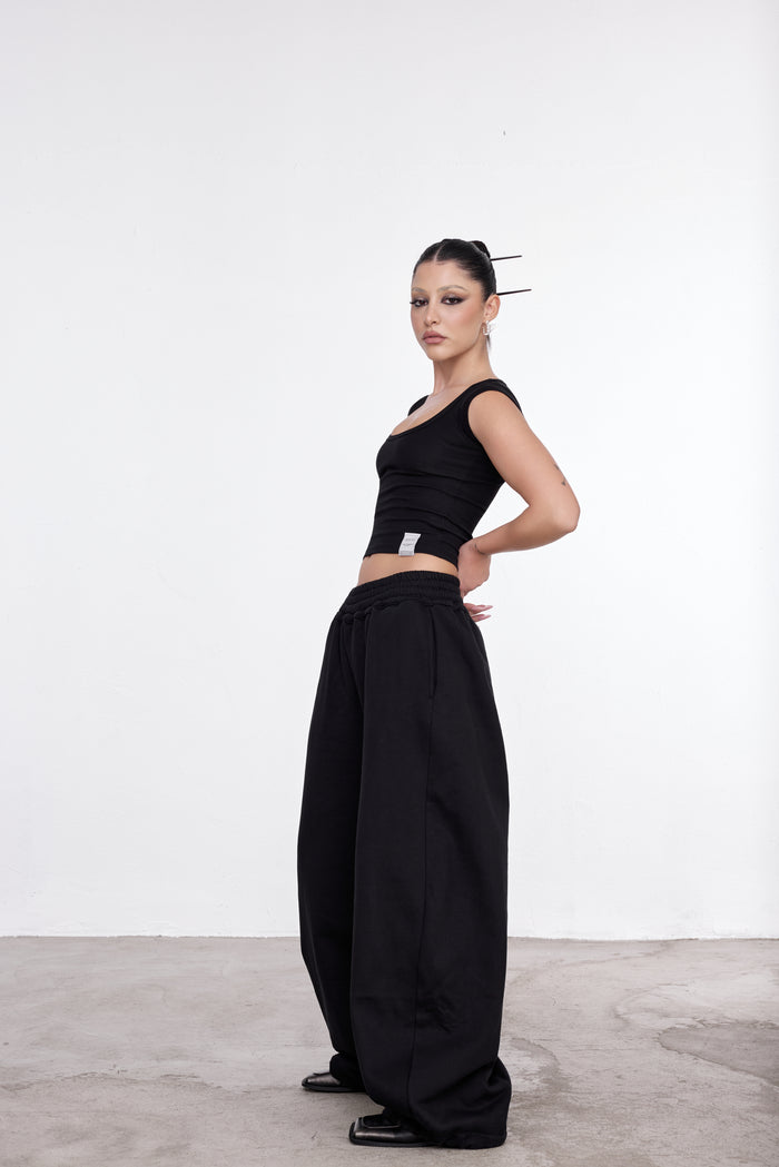 EVERYDAY WIDE TROUSERS NERO