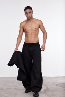 EVERYDAY WIDE TROUSERS NERO