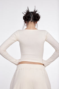 SCULPT-CROP LONGSLEEVE BURRO