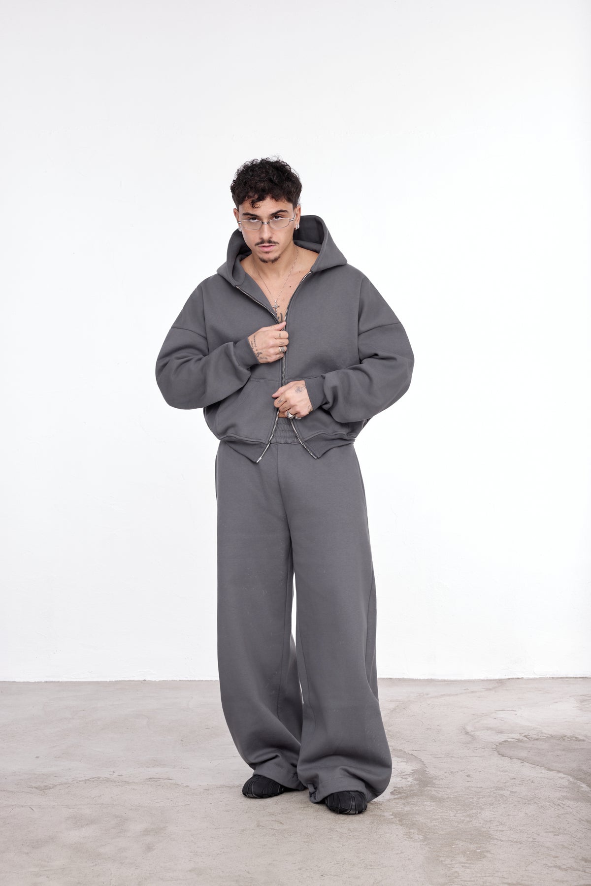 EVERYDAY FULL-ZIP HOODIE PIOMBO