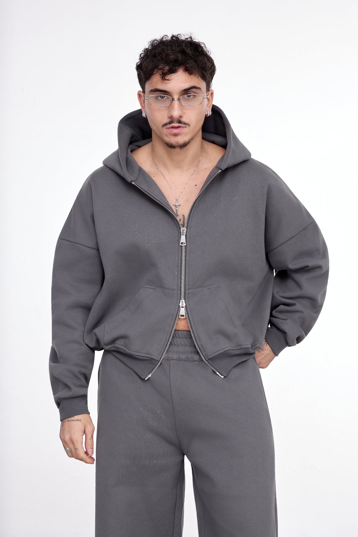 EVERYDAY FULL-ZIP HOODIE PIOMBO