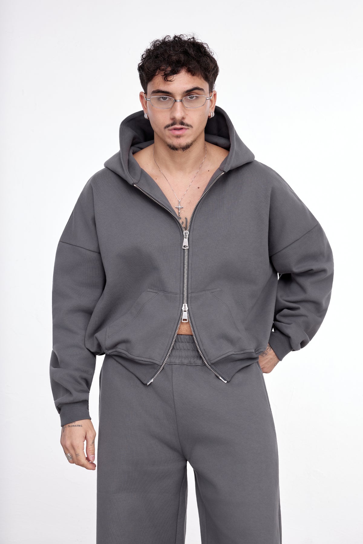 EVERYDAY FULL-ZIP HOODIE PIOMBO