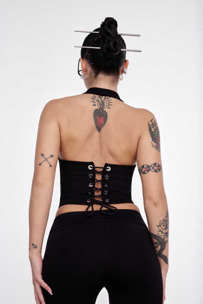 DEEP CUT TOP NERO