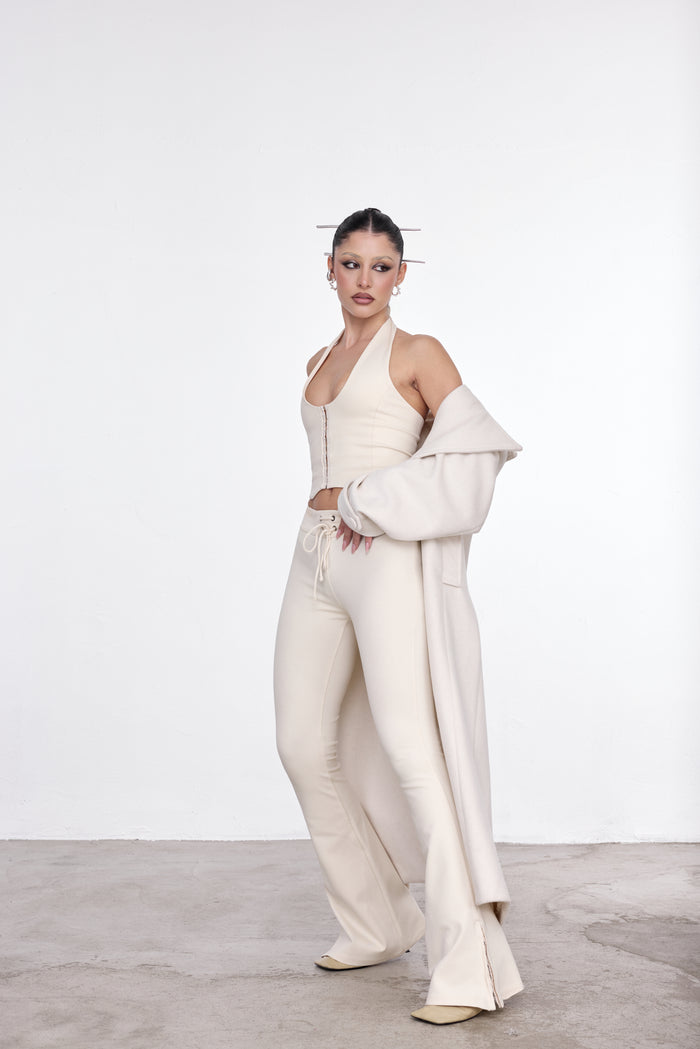 LONGLINE FLARE PANTS BURRO