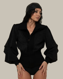 STRUCTURED KNIT BLACK