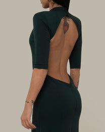 BACKBONE DRESS GREEN