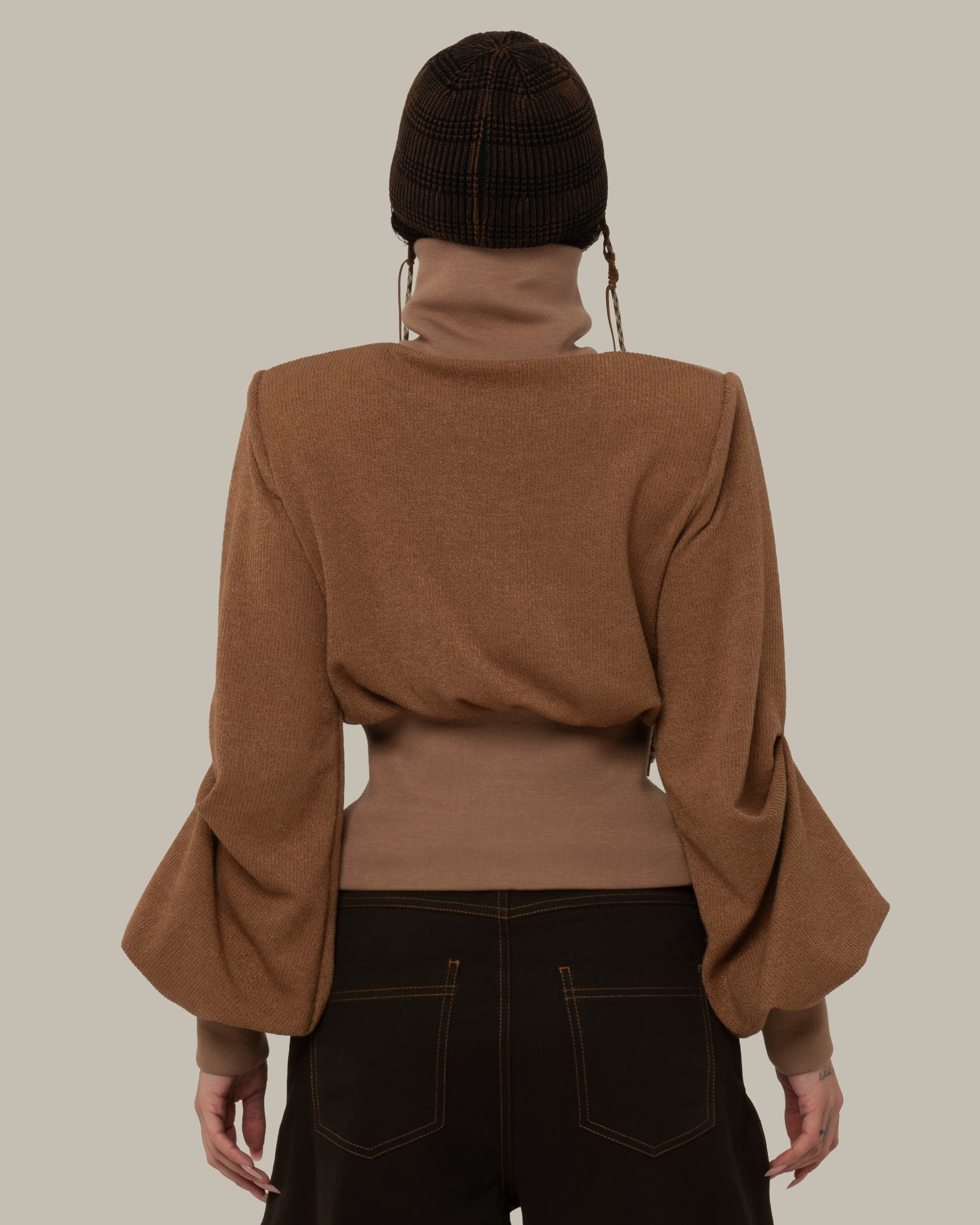STRUCTURED KNIT TOBACCO