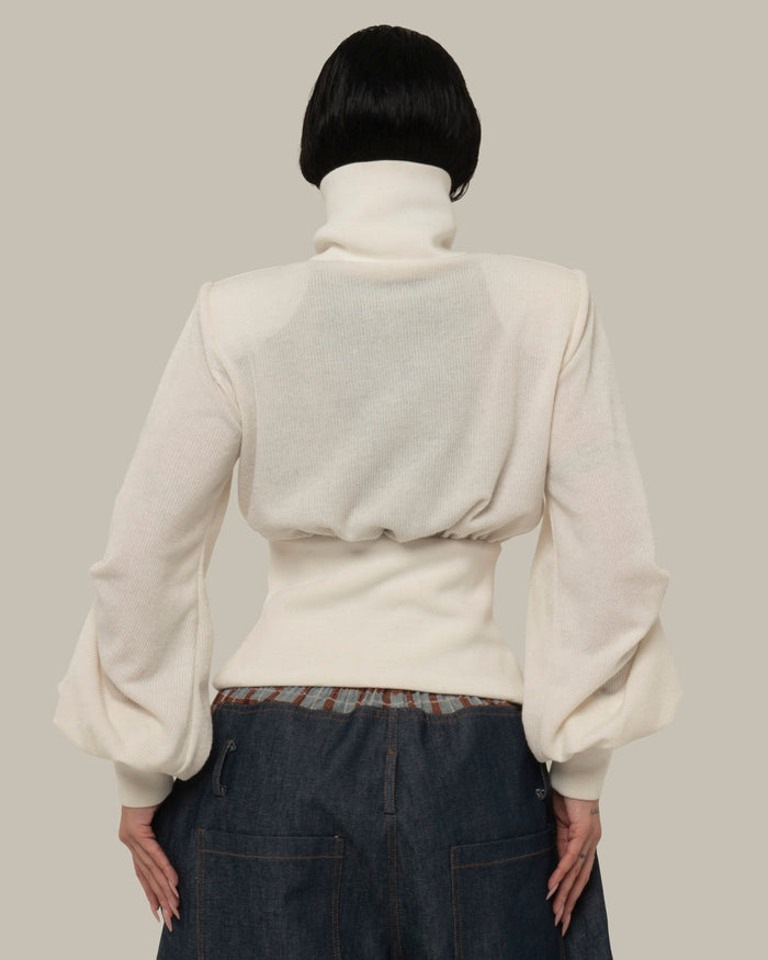 STRUCTURED KNIT IVORY