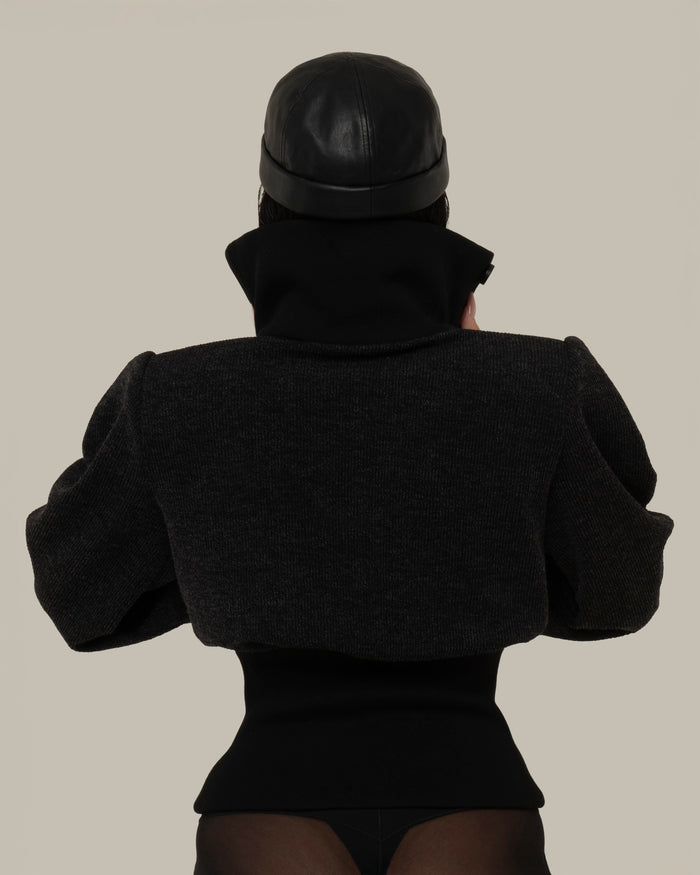STRUCTURED KNIT BLACK