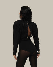 ZIPBACK BODY - MICRO JUMPSUIT BLACK