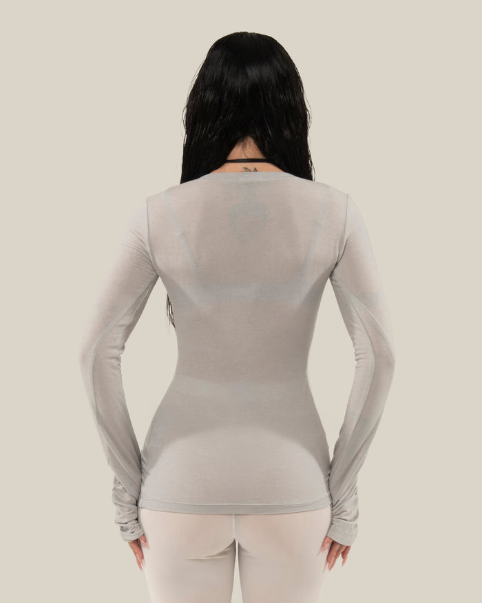 UNDRESSED TOP GREY