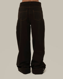OUTLINE PANTS BROWN
