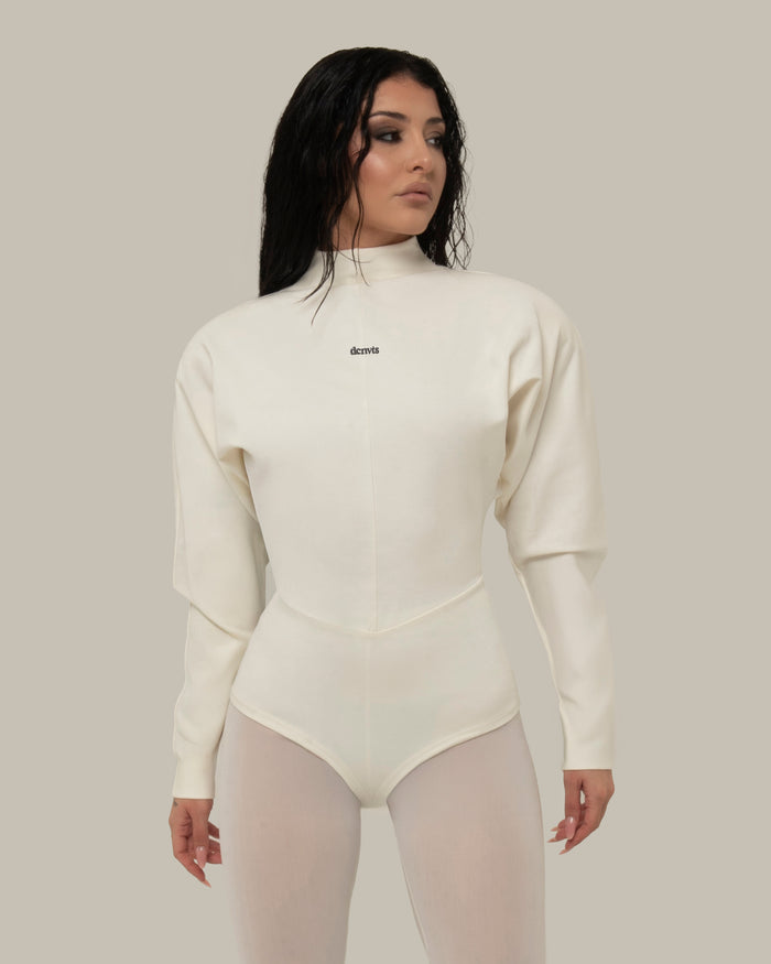 ZIPBACK BODY - MICRO JUMPSUIT WHITE