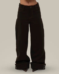 OUTLINE PANTS BROWN