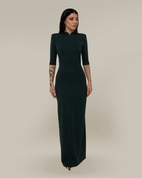 BACKBONE DRESS GREEN