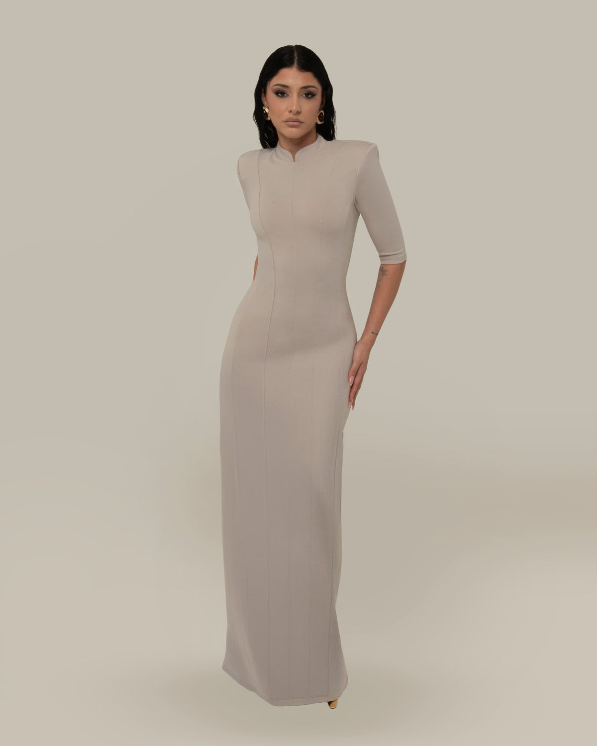 BACKBONE DRESS GREY