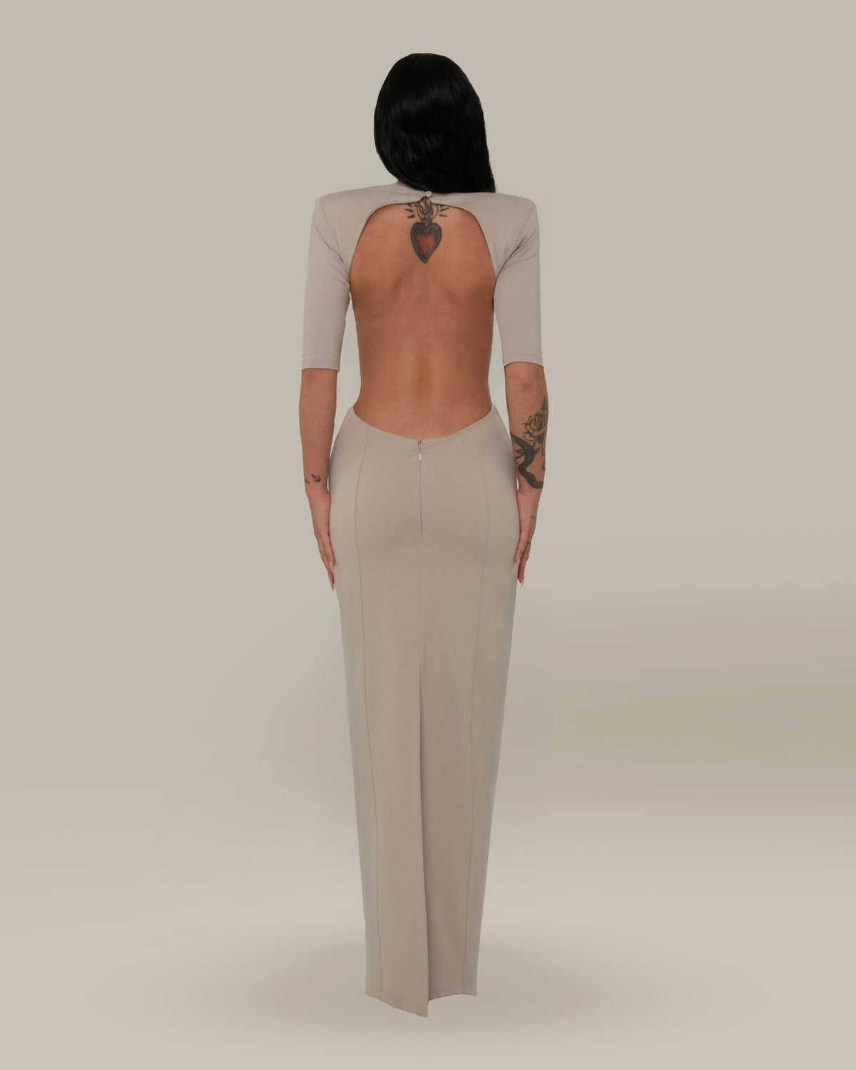BACKBONE DRESS GREY