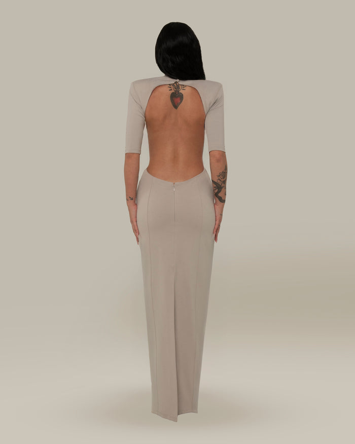 BACKBONE DRESS GREY